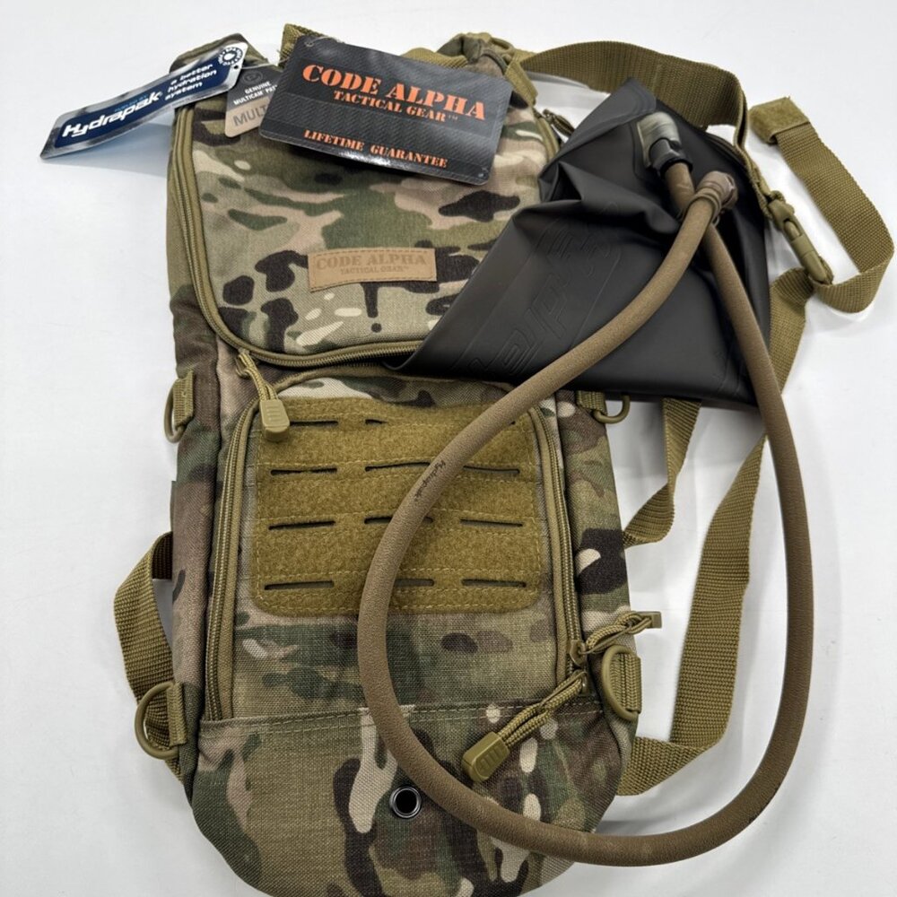 Code Alpha Tactical Gear Hydrapak Backpack Multicam with Bladder MOLLE Camo NEW